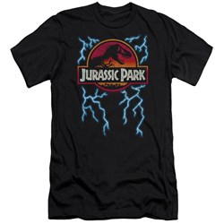 Jurassic Park - Mens Lightning Logo Premium Slim Fit T-Shirt