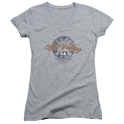 Back To The Future - Juniors Hill Valley V-Neck T-Shirt