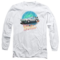 Back To The Future - Mens Bttf Airbrush Long Sleeve T-Shirt