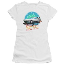 Back To The Future - Juniors Bttf Airbrush T-Shirt