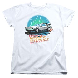 Back To The Future - Womens Bttf Airbrush T-Shirt