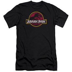 Jurassic Park - Mens 8-Bit Logo Premium Slim Fit T-Shirt