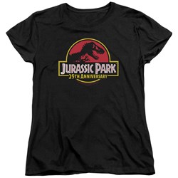Jurassic Park - Womens 25Th Anniversary Logo T-Shirt