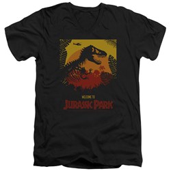 Jurassic Park - Mens Welcome To Jp V-Neck T-Shirt