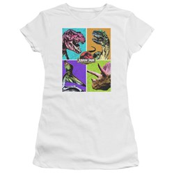 Jurassic Park - Juniors Prehistoric Block T-Shirt