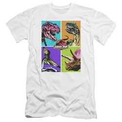 Jurassic Park - Mens Prehistoric Block Premium Slim Fit T-Shirt
