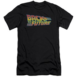 Back To The Future - Mens Logo Premium Slim Fit T-Shirt