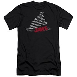 Jaws - Mens Dorsal Text Premium Slim Fit T-Shirt