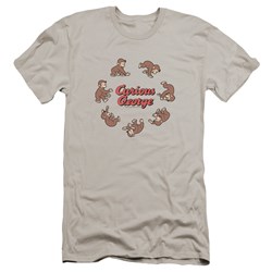 Curious George - Mens Rolling Fun Der Premium Slim Fit T-Shirt