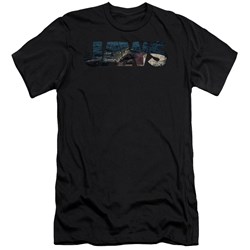 Jaws - Mens Logo Cutout Premium Slim Fit T-Shirt