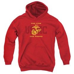 Us Marine Corps - Youth Split Tag Pullover Hoodie
