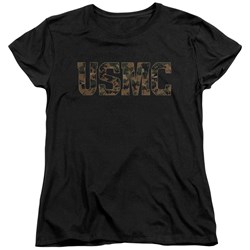 Us Marine Corps - Womens Usmc Camo Fill T-Shirt
