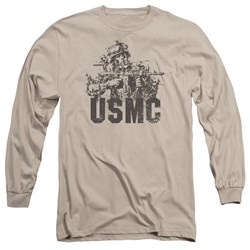 Us Marine Corps - Mens Statue Long Sleeve T-Shirt