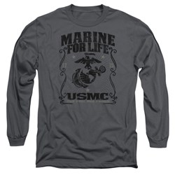Us Marine Corps - Mens For Life Long Sleeve T-Shirt