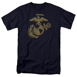 Us Marine Corps - Mens Gold Emblem T-Shirt