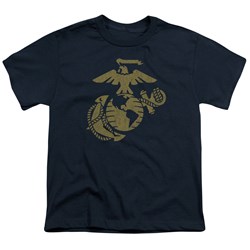 Us Marine Corps - Youth Gold Emblem T-Shirt