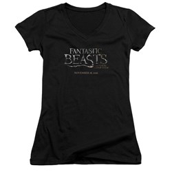 Fantastic Beasts - Juniors Logo V-Neck T-Shirt