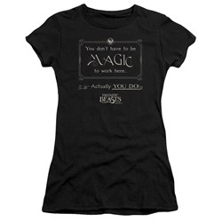 Fantastic Beasts - Juniors Magic To Work Here T-Shirt