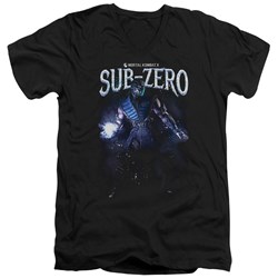 Mortal Kombat - Mens Sub-Zero V-Neck T-Shirt