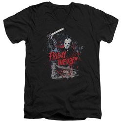 Friday The 13Th - Mens Cabin V-Neck T-Shirt