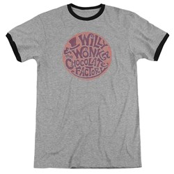 Willy Wonka And The Chocolate Factory - Mens Circle Logo Ringer T-Shirt