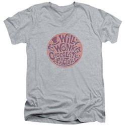 Willy Wonka And The Chocolate Factory - Mens Circle Logo V-Neck T-Shirt