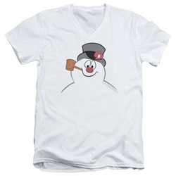 Frosty The Snowman - Mens Frosty Face V-Neck T-Shirt