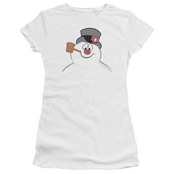 Frosty The Snowman - Juniors Frosty Face T-Shirt