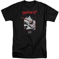 Friday The 13Th - Mens Axe Poster Tall T-Shirt