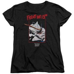 Friday The 13Th - Womens Axe Poster T-Shirt