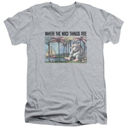 Where The Wild Things Are - Mens Cover Art V-Neck T-Shirt