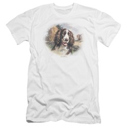 Wildlife - Mens Springer Spaniel Head Premium Slim Fit T-Shirt