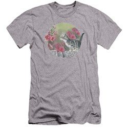 Wild Wings - Mens Kitten Flowers Premium Slim Fit T-Shirt