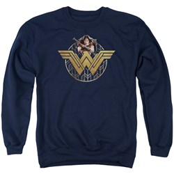 Wonder Woman Movie - Mens Power Stance And Emblem Sweater