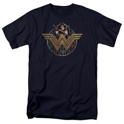 Wonder Woman Movie - Mens Power Stance And Emblem T-Shirt