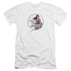 Wonder Woman Movie - Mens Fight For Justice Premium Slim Fit T-Shirt