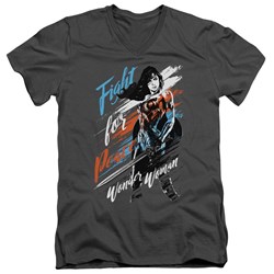 Wonder Woman Movie - Mens Fight For Peace V-Neck T-Shirt