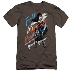 Wonder Woman Movie - Mens Fight For Peace Premium Slim Fit T-Shirt