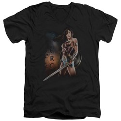 Wonder Woman Movie - Mens Fierce V-Neck T-Shirt