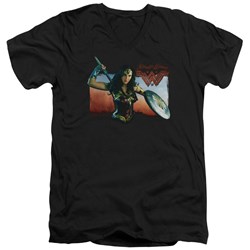 Wonder Woman Movie - Mens Warrior Woman V-Neck T-Shirt
