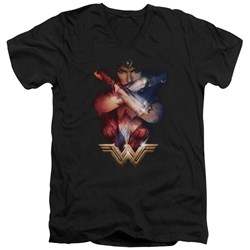 Wonder Woman Movie - Mens Arms Crossed V-Neck T-Shirt