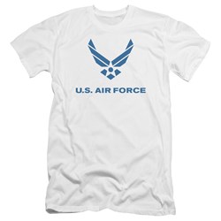 Air Force - Mens Distressed Logo Premium Slim Fit T-Shirt