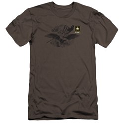 Army - Mens Left Chest Premium Slim Fit T-Shirt