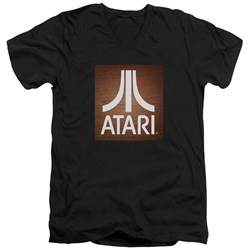 Atari - Mens Classic Wood Square V-Neck T-Shirt