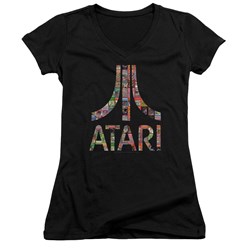 Atari - Juniors Box Art V-Neck T-Shirt