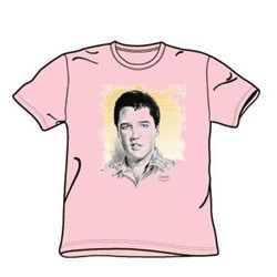 Elvis - Matinee Idol - Big Boys Pink S/S T-Shirt For Boys