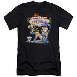 Betty Boop - Mens Welcome Las Vegas Premium Slim Fit T-Shirt