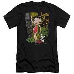 Betty Boop - Mens Luau Lady Premium Slim Fit T-Shirt