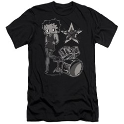Betty Boop - Mens With The Band Premium Slim Fit T-Shirt