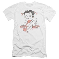 Betty Boop - Mens Classic With Pup Premium Slim Fit T-Shirt